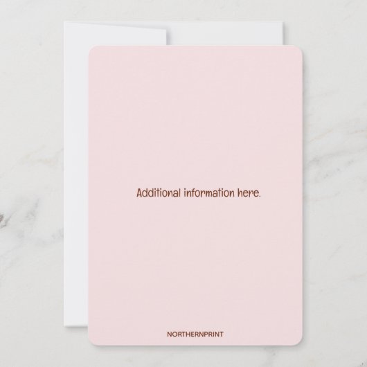 Editable Pink Tulips Kaart (Achterkant)