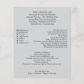 Editable Plumber Flyer Template | Plumbing Service (Achterkant)