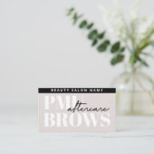 Editable PMU Brow Eyebrows Microblading Aftercare  Visitekaartje (Staand voorkant)