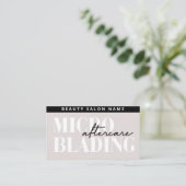 Editable PMU Brow Eyebrows Microblading Aftercare  Visitekaartje (Staand voorkant)