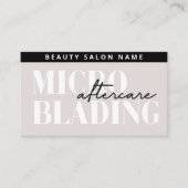 Editable PMU Brow Eyebrows Microblading Aftercare  Visitekaartje (Voorkant)