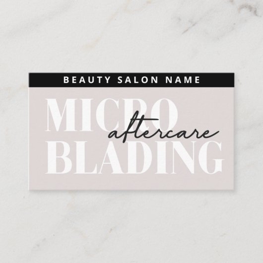 Editable PMU Brow Eyebrows Microblading Aftercare  Visitekaartje (Voorkant)