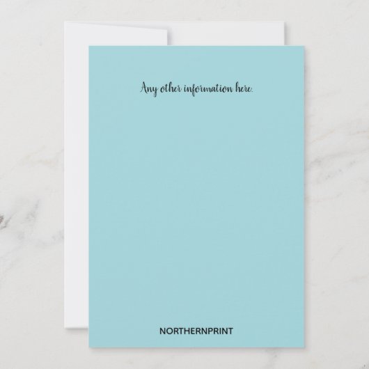 Editable Poolside Birthday Party Invitation Kaart (Achterkant)