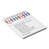 Editable Positive Note From My Teacher Notitieblok (Schuin)