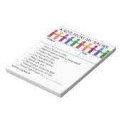 Editable Positive Note From My Teacher Notitieblok (Linkerzijde)
