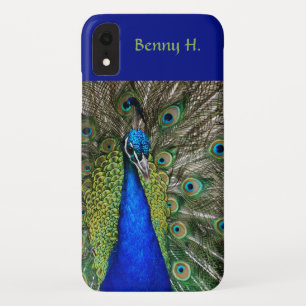 Editable Proud Peacock Blues en Greens Case-Mate iPhone Case