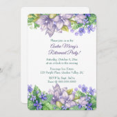 Editable Purple Flower Garden Kaart (Voorkant / Achterkant)