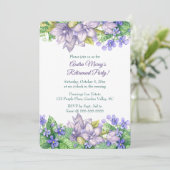Editable Purple Flower Garden Kaart (Staand voorkant)