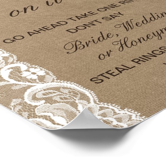 Editable Put a Ring on it Bridal Shower Game Poste Poster (Hoek)