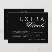 Editable QR Code Double Side Details Wedding Informatiekaartje (Voorkant / Achterkant)