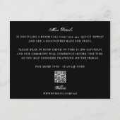 Editable QR Code Double Side Details Wedding Informatiekaartje (Achterkant)