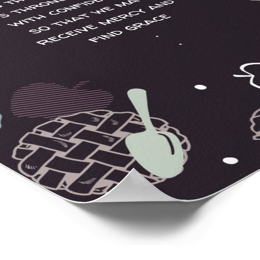 Editable Quotes Baking Apple pie cartoon Poster (Hoek)