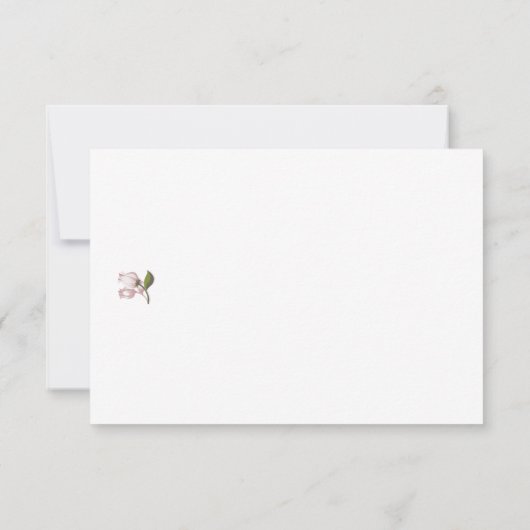 Editable Quotes with floral art white ver Bedankkaart (Achterkant)