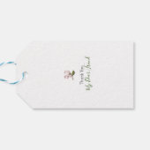 Editable Quotes with floral art white ver Cadeaulabel (Achterkant Horizontaal)