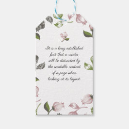 Editable Quotes with floral art white ver Cadeaulabel