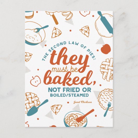 Editable Quottes Apple Pie Design Briefkaart (Voorkant)