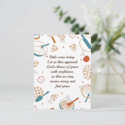 Editable Quottes Apple Pie Design Briefkaart (Staand voorkant)