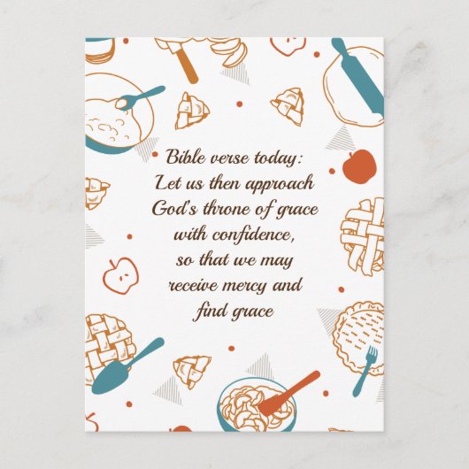 Editable Quottes Apple Pie Design Briefkaart (Voorkant)