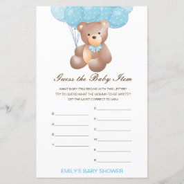 Editable raad het Baby Baby shower Game