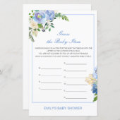 Editable raad het Baby Baby shower Game (Voorkant / Achterkant)