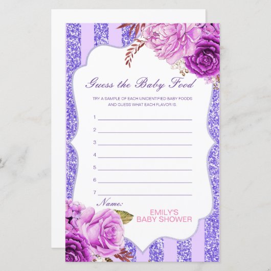 Editable Raad het Baby Baby shower Game (Voorkant / Achterkant)