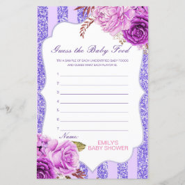 Editable Raad het Baby Baby shower Game