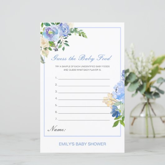 Editable Raad het Baby Baby shower Game (Staand voorkant)