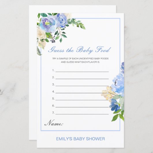 Editable Raad het Baby Baby shower Game (Voorkant / Achterkant)