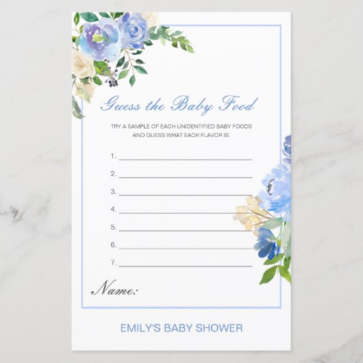 Editable Raad het Baby Baby shower Game (Voorkant)