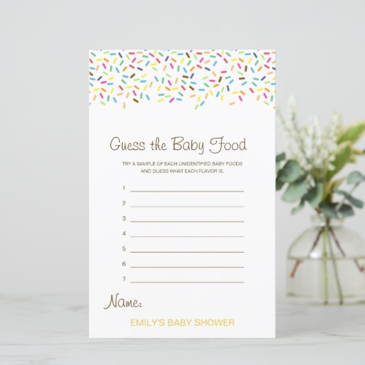 Editable Raad het Baby Baby shower Game (Staand voorkant)