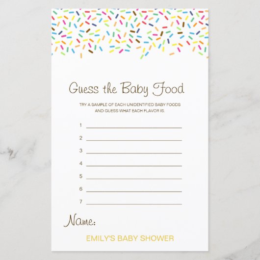 Editable Raad het Baby Baby shower Game (Voorkant)