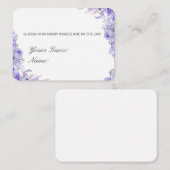 Editable raad hoeveel kussens, Snoepjes Kaart (Voorkant / Achterkant)