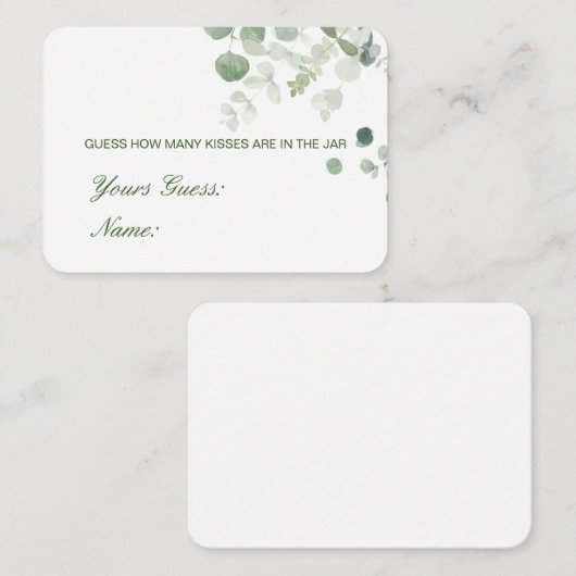 Editable raad hoeveel kussens, Snoepjes Kaart (Voorkant / Achterkant)