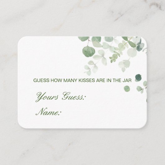 Editable raad hoeveel kussens, Snoepjes Kaart (Voorkant)