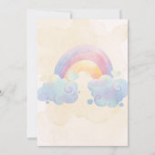 Editable Rainbow Sequin 5th Birthday invitation Kaart (Achterkant)