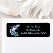 Editable Rainbow Trout Return Address Etiket (Insitu)