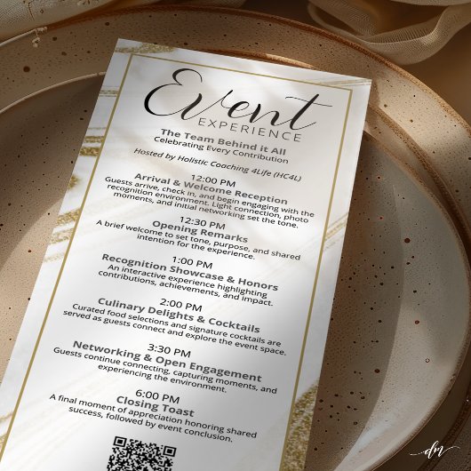 Editable Recognition Event Program Kaart
