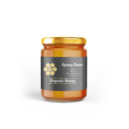 Editable Rectangle Honey Jar Label voor imker