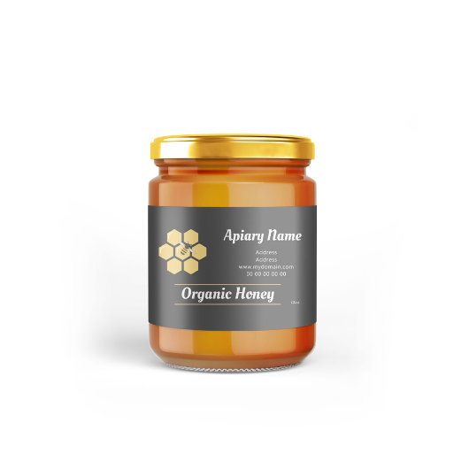 Editable Rectangle Honey Jar Label voor imker