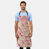 Editable Red Apple Slice Pattern Custom Schort (Gedragen)