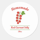 Editable Red Currant Jelly Label Sticker (Voorkant)