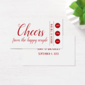 Editable Red on White, 3 Punch Drink Tickets Visitekaartjes (Bureau)