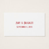 Editable Red on White, 3 Punch Drink Tickets Visitekaartjes (Achterkant)