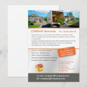Editable Removal Services Flyer Template Kaart (Voorkant / Achterkant)