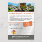 Editable Removal Services Flyer Template Kaart (Voorkant)