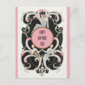 Editable  Roaring Twenties Happy Nieuwjaar Briefkaart (Voorkant)