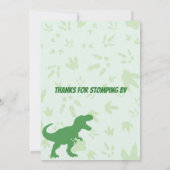 Editable Roarsome Dinosaur Birthday Invitation Kaart (Achterkant)