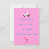 Editable Roller Skating Birthday Party Digital Kaart (Achterkant)