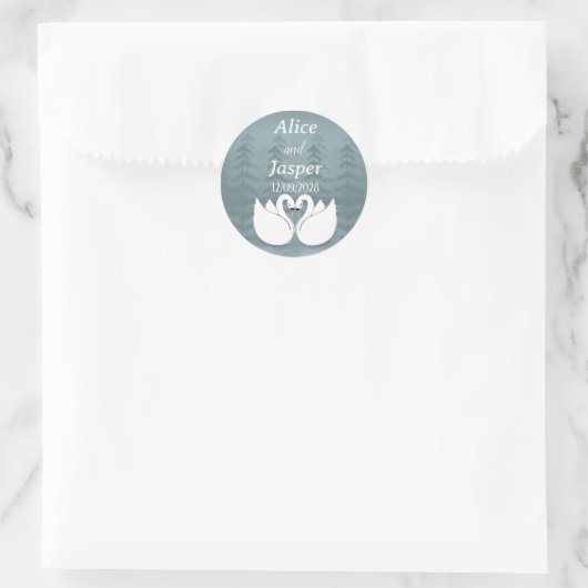 Editable Romantic and elegant wedding Sticker (Tas)