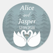 Editable Romantic and elegant wedding Sticker (Voorkant)